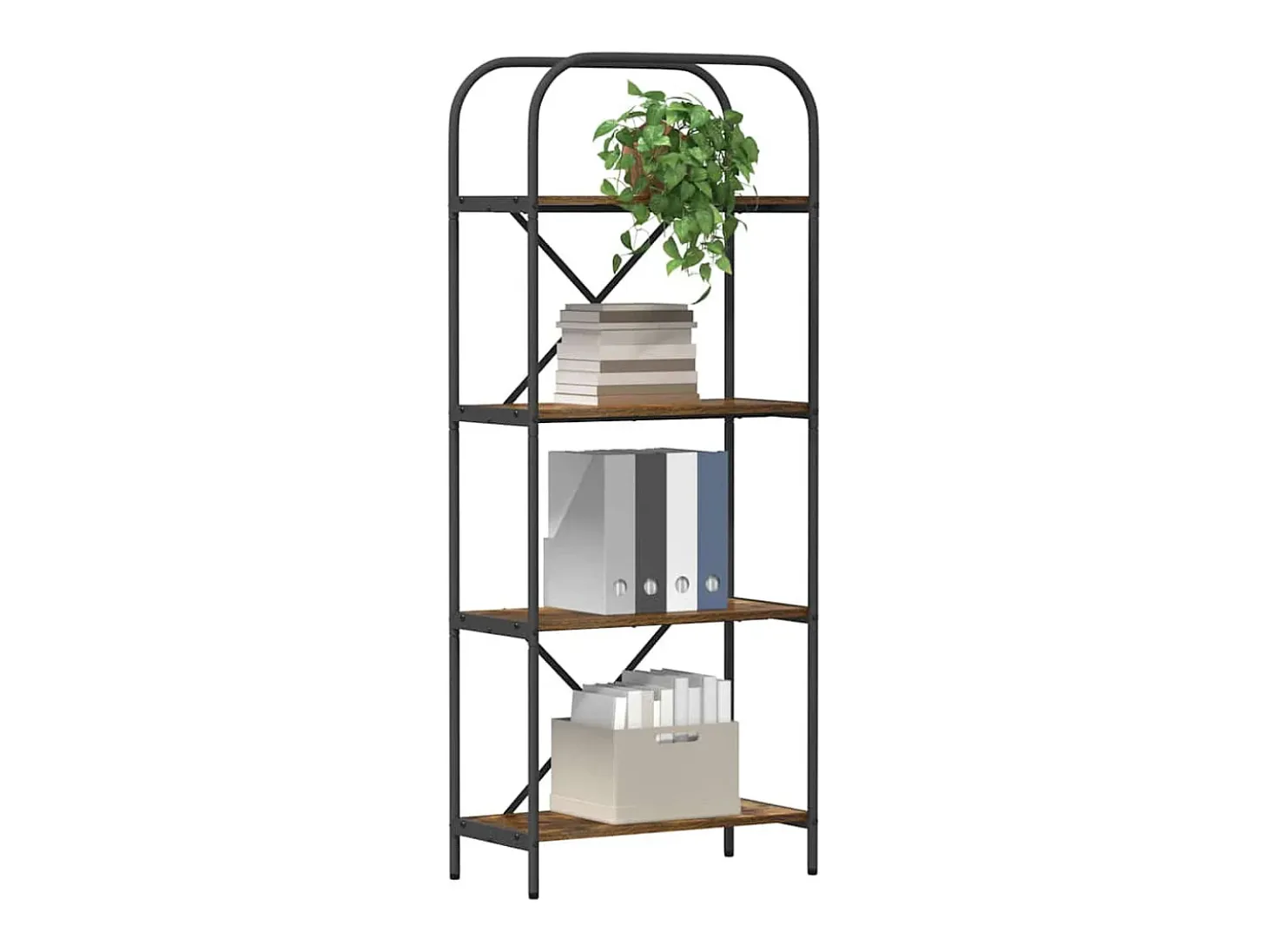 Estante de libros Roble ahumado 60 x 30 x 146 cm