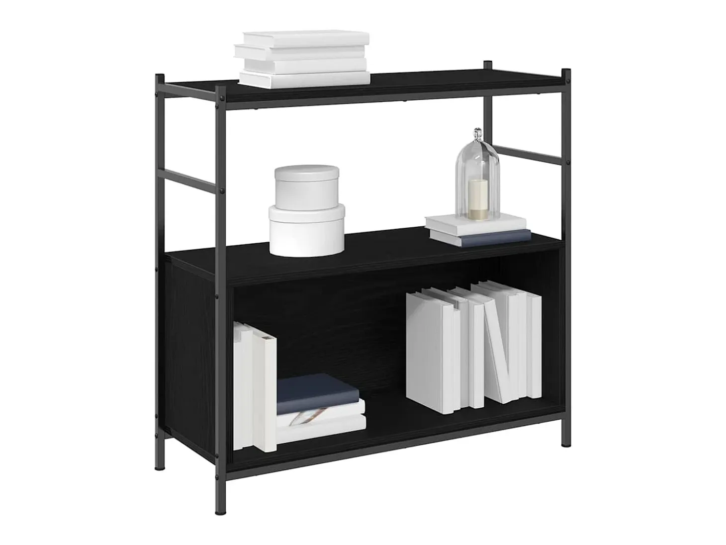 Estante de libros Roble negro 80 x 30 x 78.5 cm