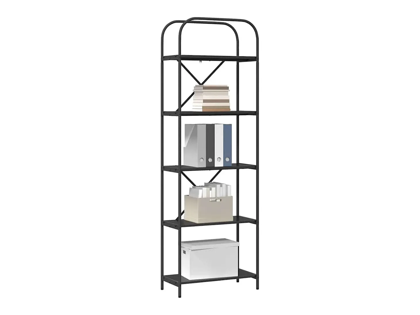 Estante de libros Roble negro 60 x 30 x 183 cm