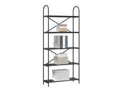 Estante de libros Roble negro 80 x 30 x 183 cm