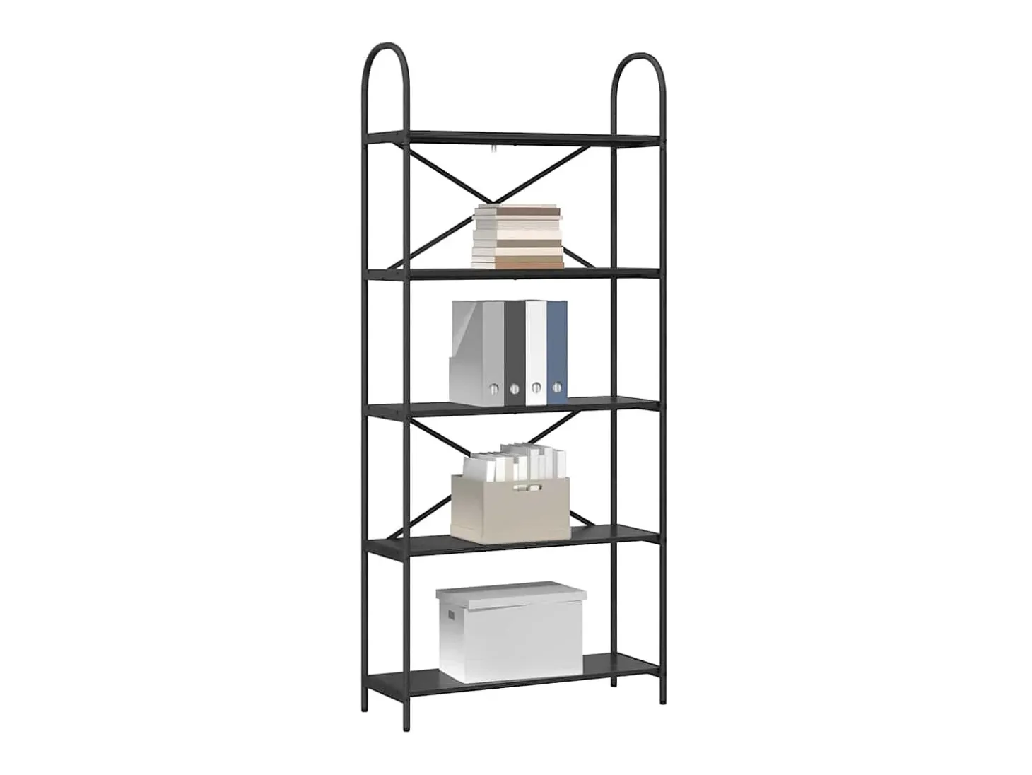 Estante de libros Roble negro 80 x 30 x 183 cm