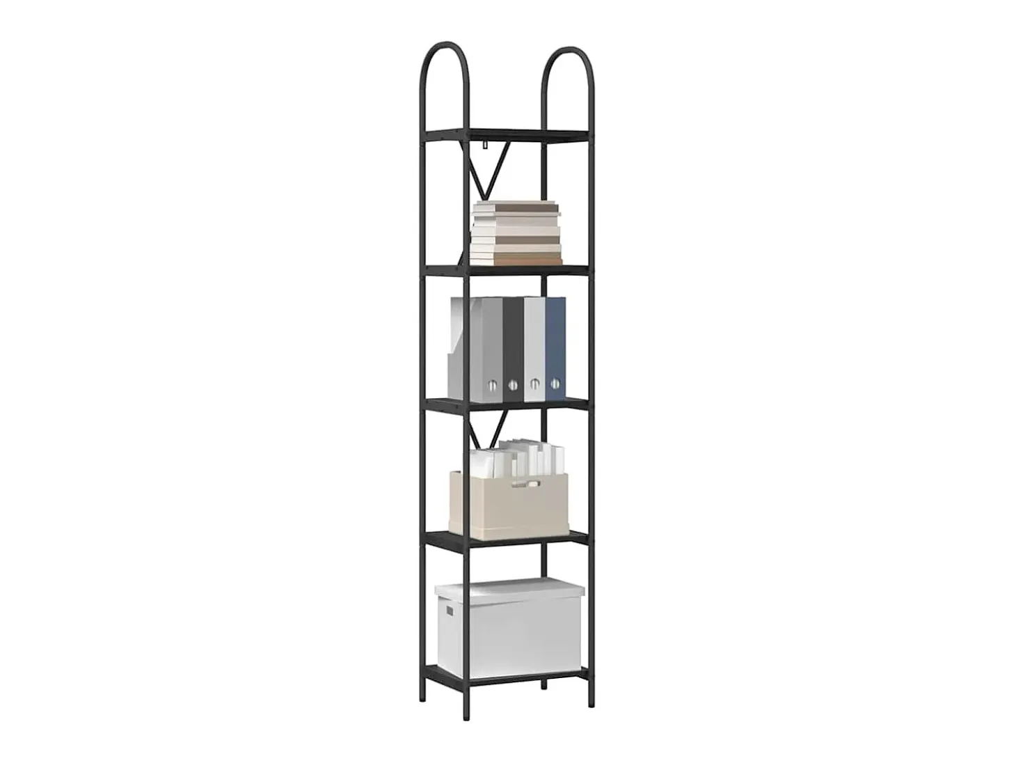Estante de libros Roble negro 40 x 30 x 183 cm