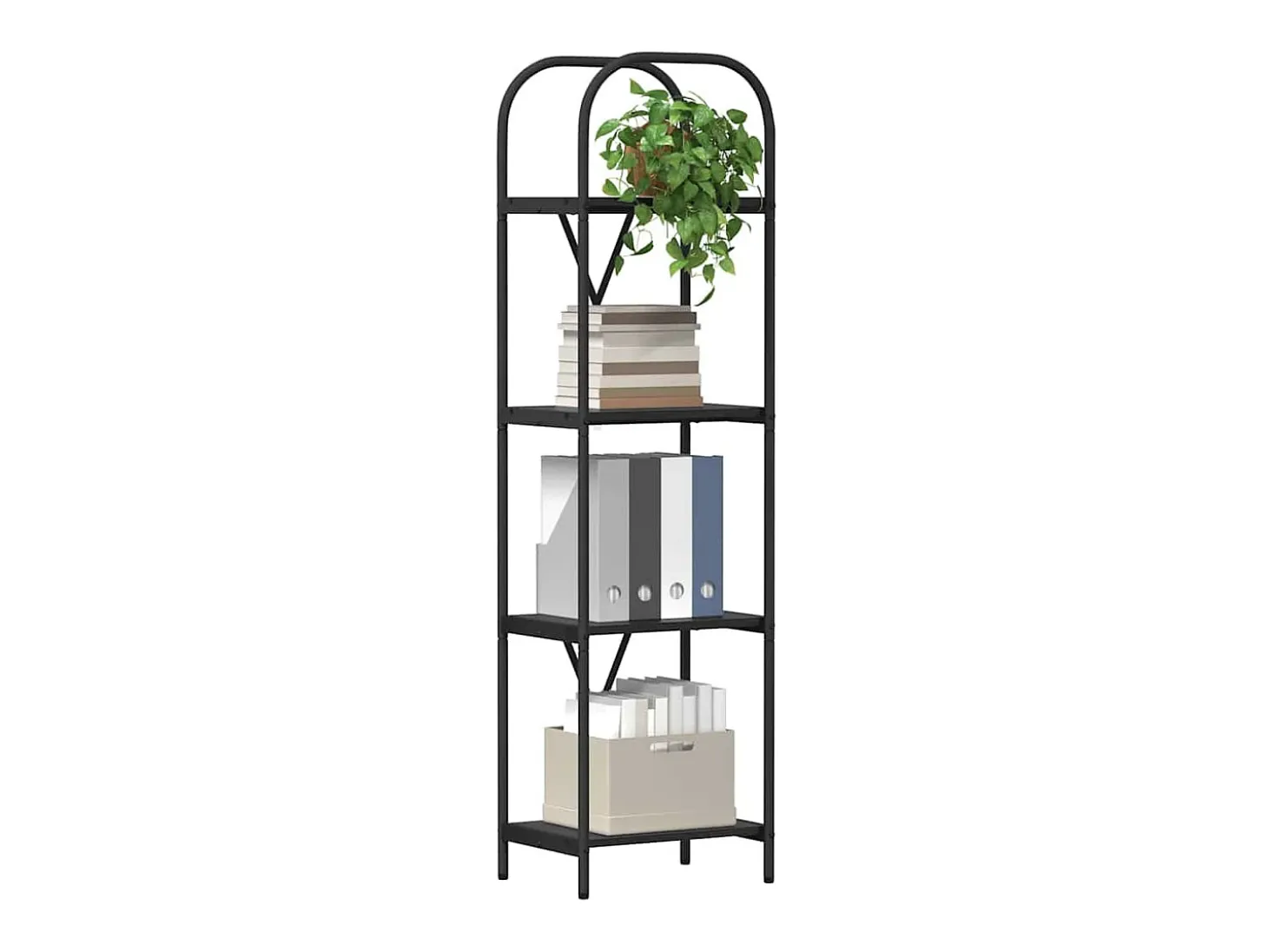Estante de libros Roble negro 40 x 30 x 146 cm