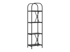 Estante de libros Roble negro 40 x 30 x 146 cm