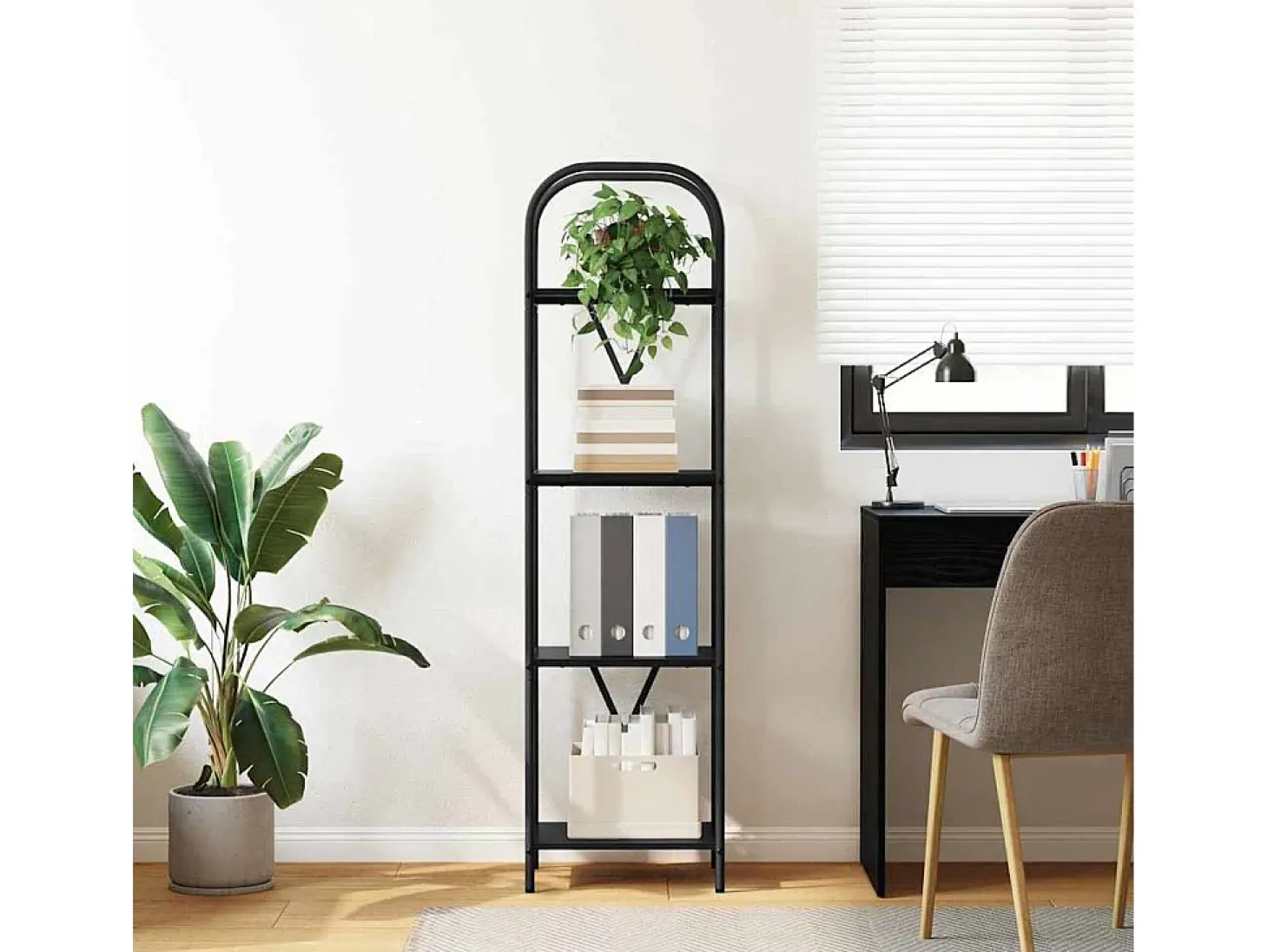 Estante de libros Roble negro 40 x 30 x 146 cm