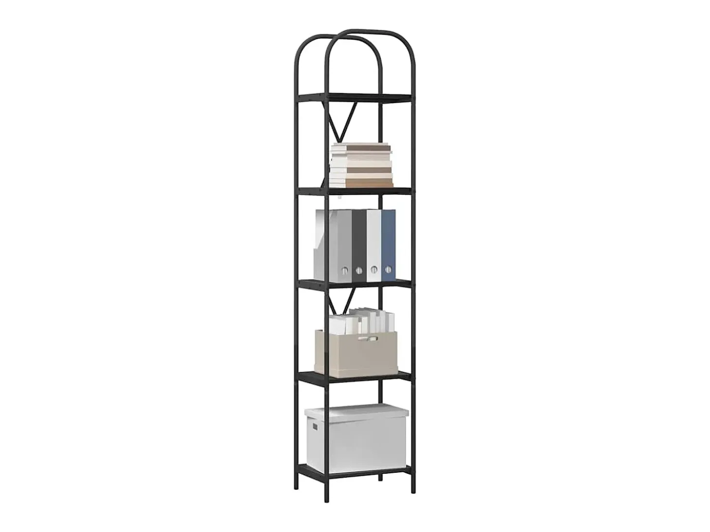 Estante de libros Roble negro 40 x 30 x 183 cm