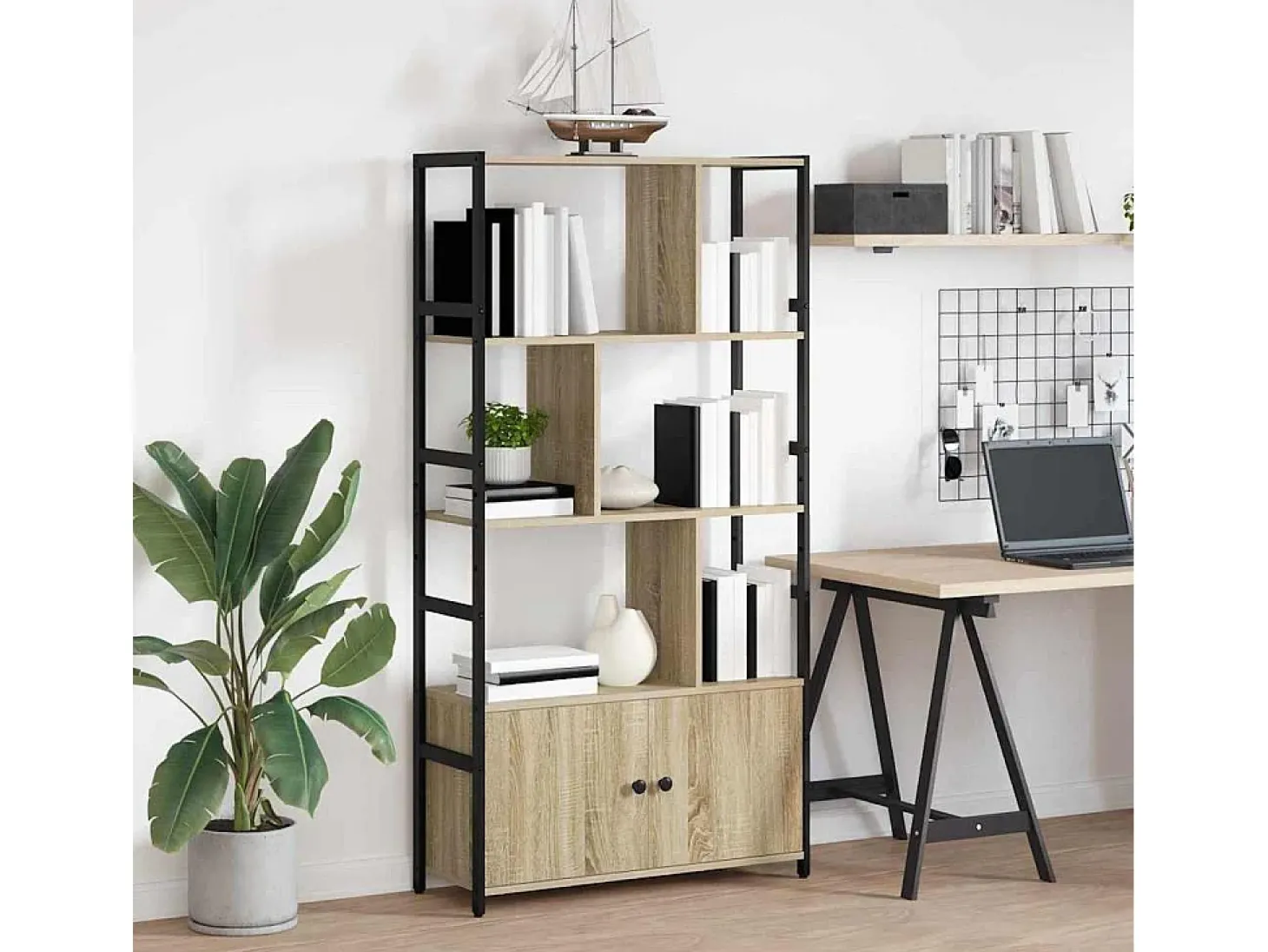 Estante de libros Roble Sonoma 80 x 30 x 155.5 cm