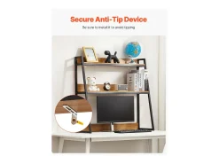 Estante de Oficina SucceBuy 2 Niveles Adecuado para la Oficina y el Hogar con Patas Antideslizantes, Midiendo 95 x 32 x 89 cm