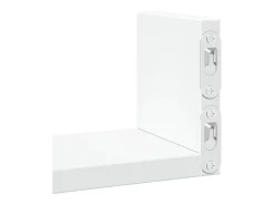 Estante de pared 3 unidades madera de ingeniería blanco