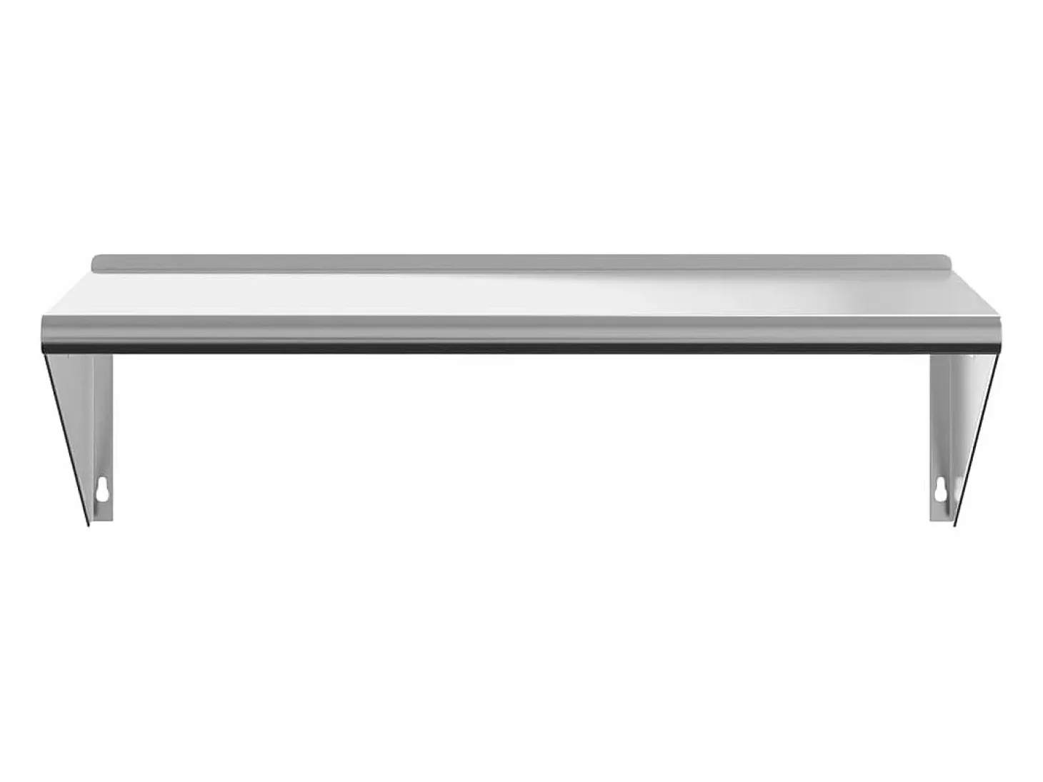 Estante de pared acero inoxidable plateado 100x45x31 cm ES686415
