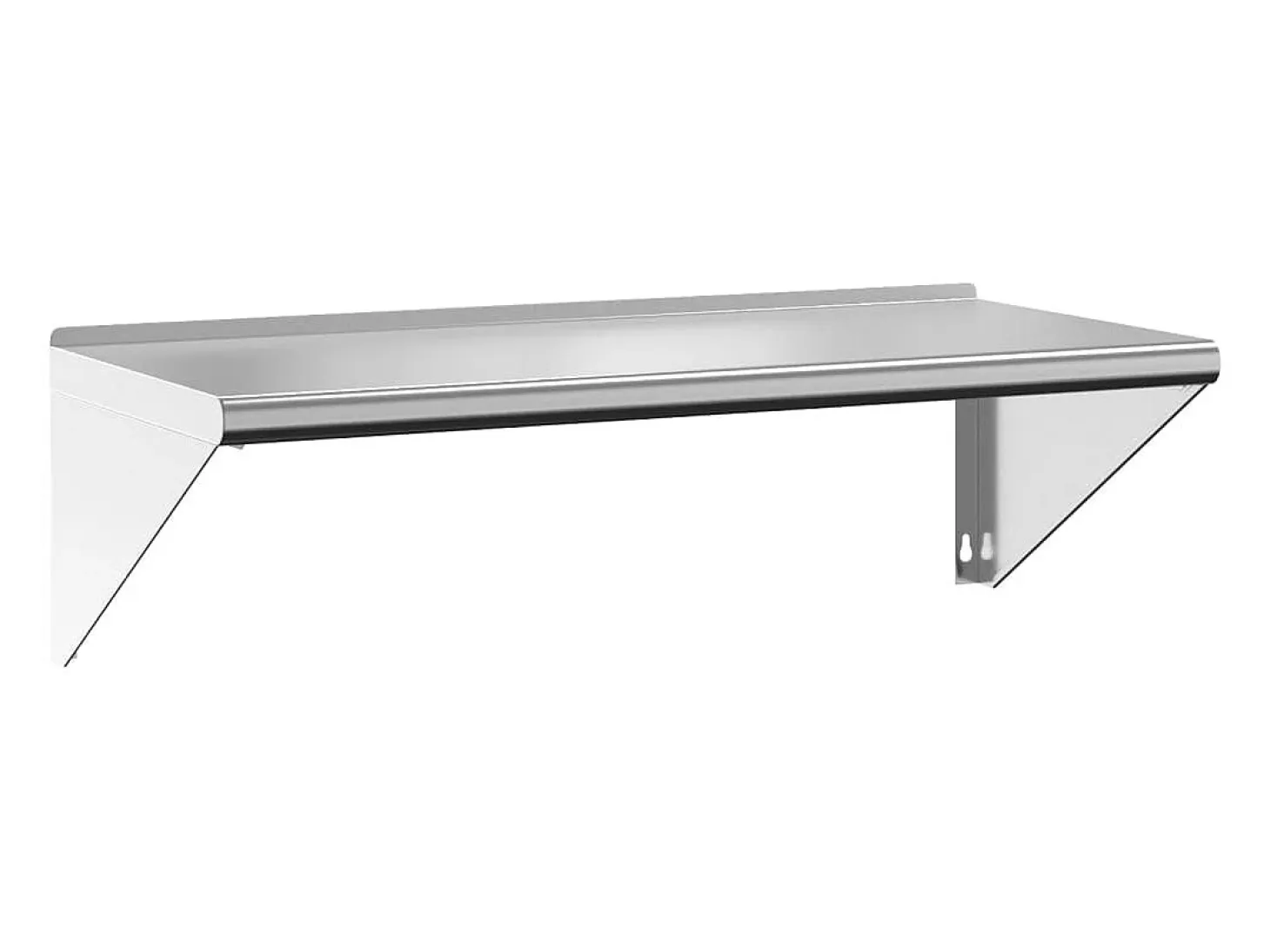 Estante de pared acero inoxidable plateado 100x45x31 cm ES686415