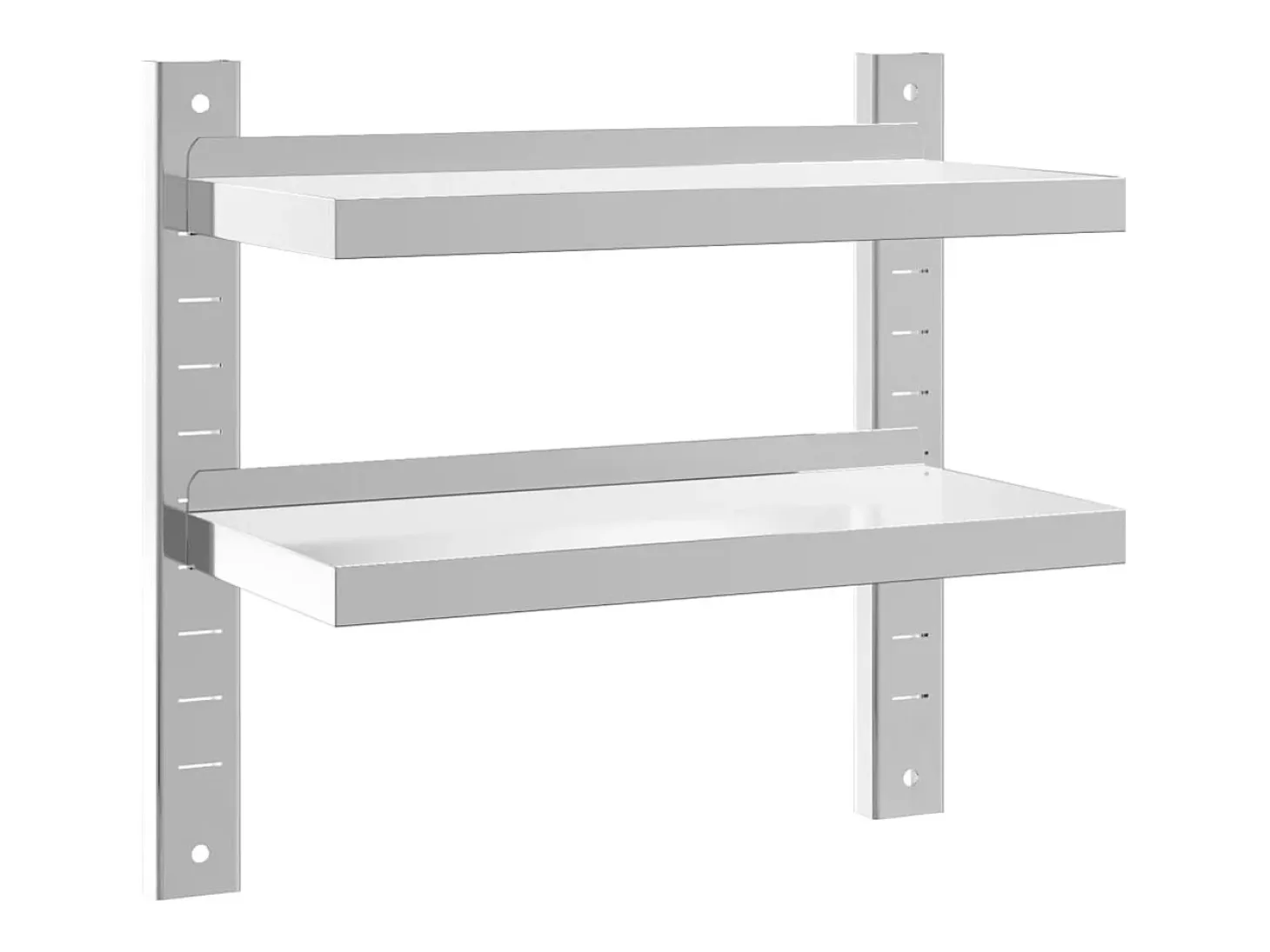 Estante de pared acero inoxidable plateado 50x23,5x60 cm ES816730