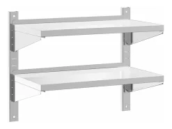 Estante de pared acero inoxidable plateado 75x40x60 cm ES130063