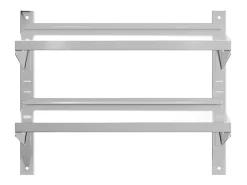 Estante de pared acero inoxidable plateado 75x40x60 cm ES130063