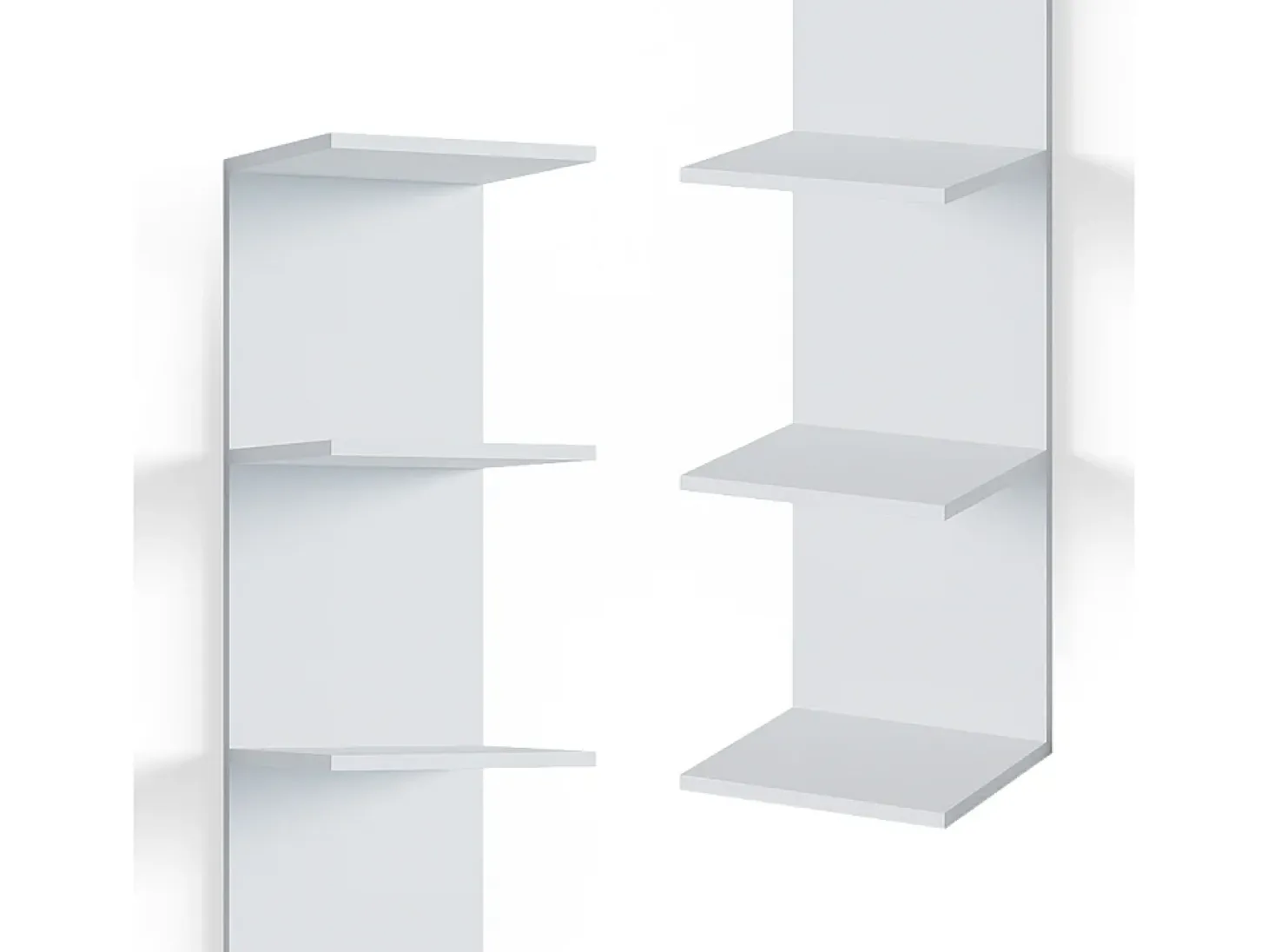Estante de pared blanco 30x28x190 paolo