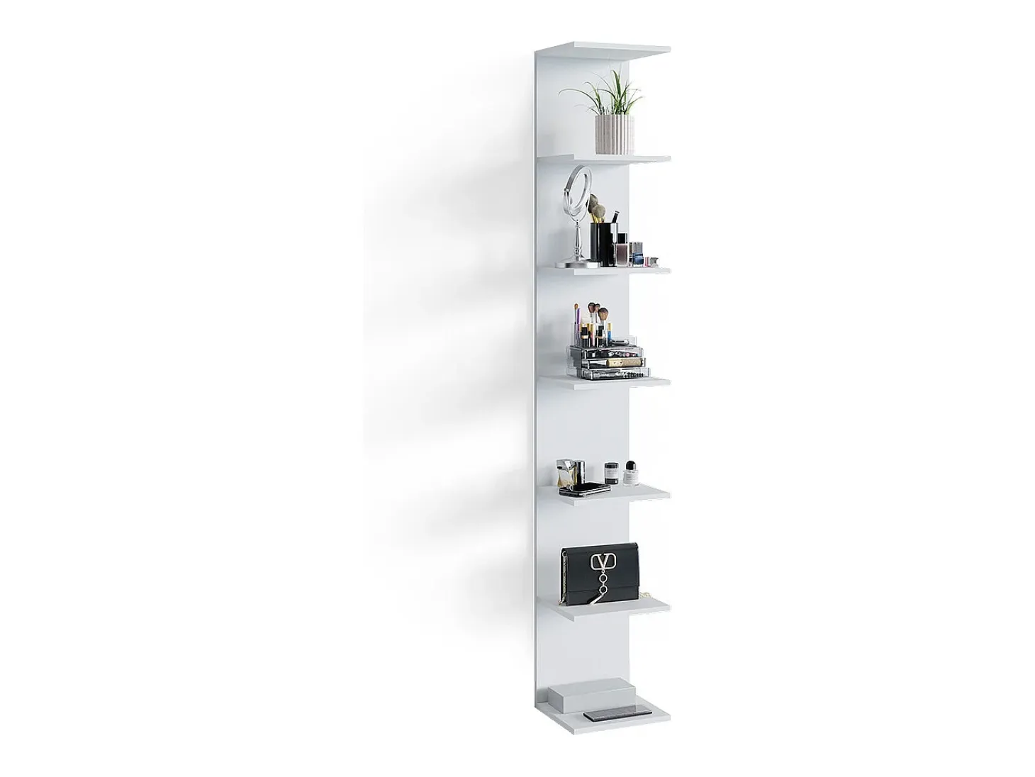 Estante de pared blanco 30x28x190 paolo