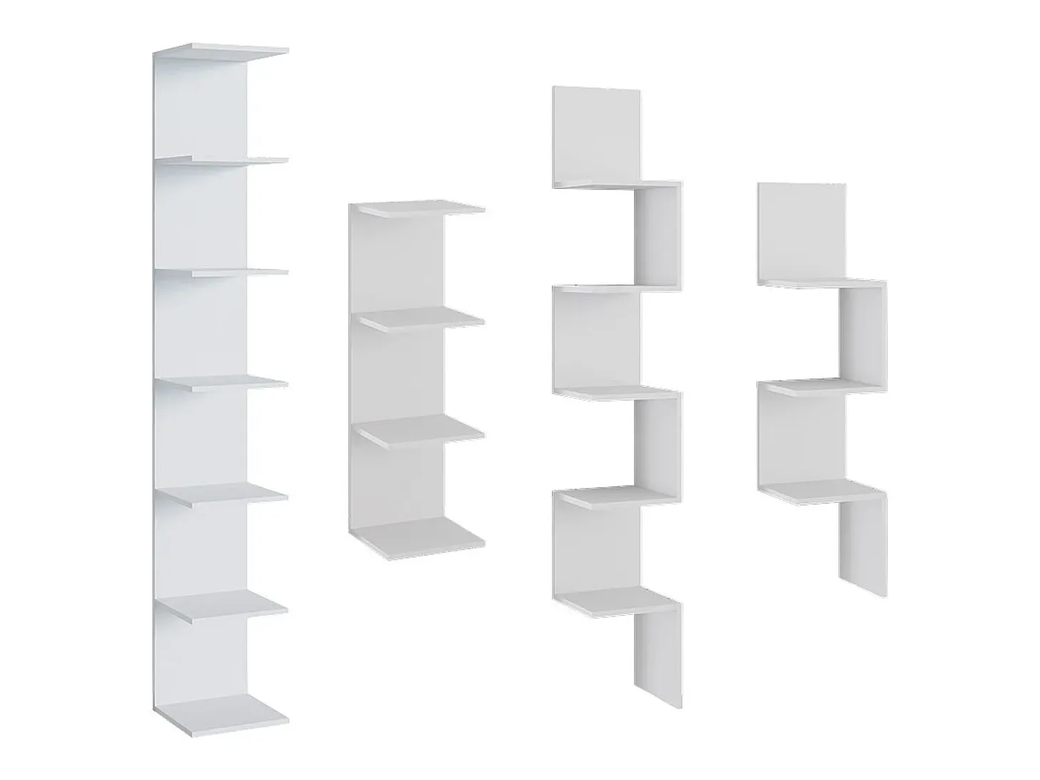 Estante de pared blanco 30x28x190 paolo