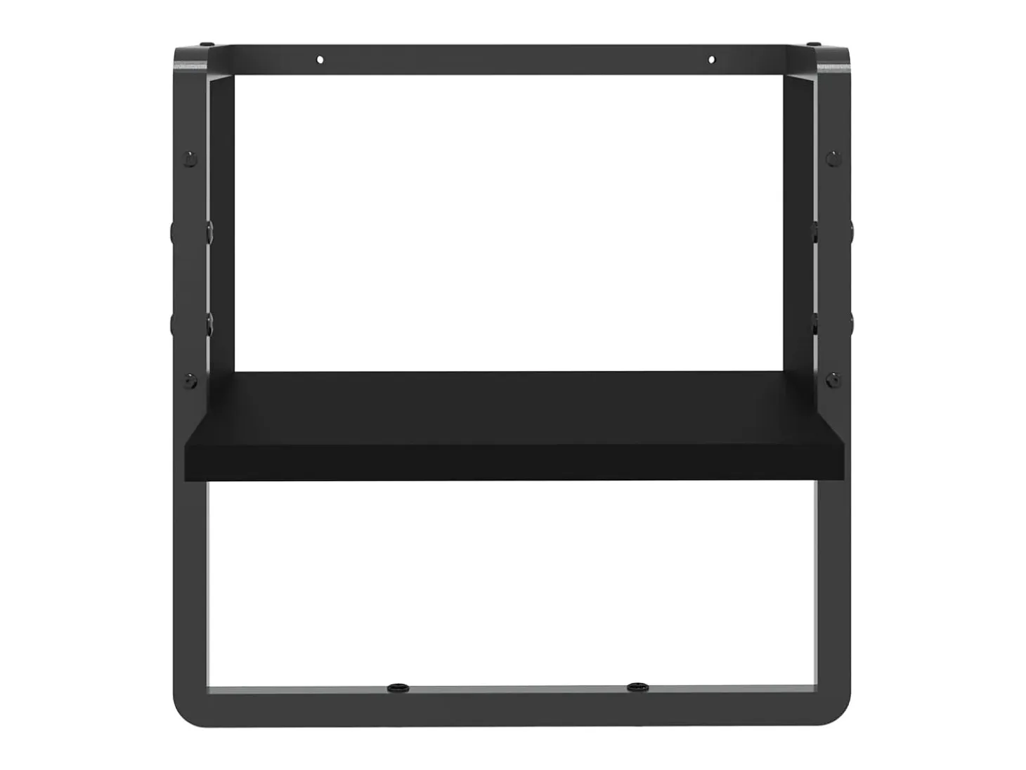Estante de pared con barra negra 30x25x30 cm