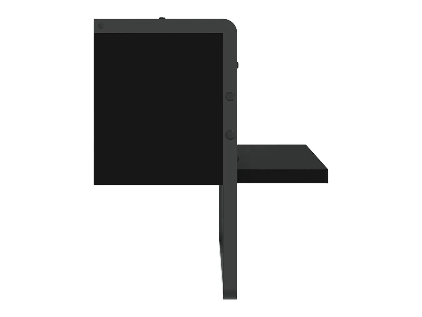 Estante de pared con barra negra 30x25x30 cm