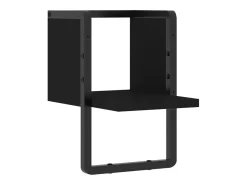 Estante de pared con barra negra 20x25x30 cm