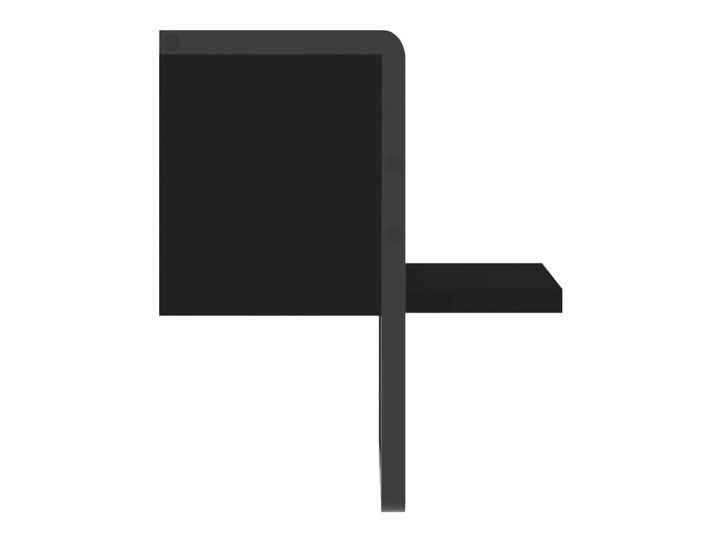 Estante de pared con barra negra 20x25x30 cm