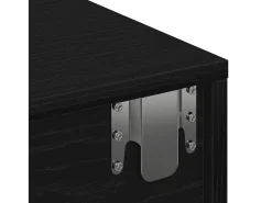 Estante de pared con cajones negro 100x36x19 cm madera de ingeniería