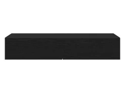Estante de pared con cajones negro 100x36x19 cm madera de ingeniería