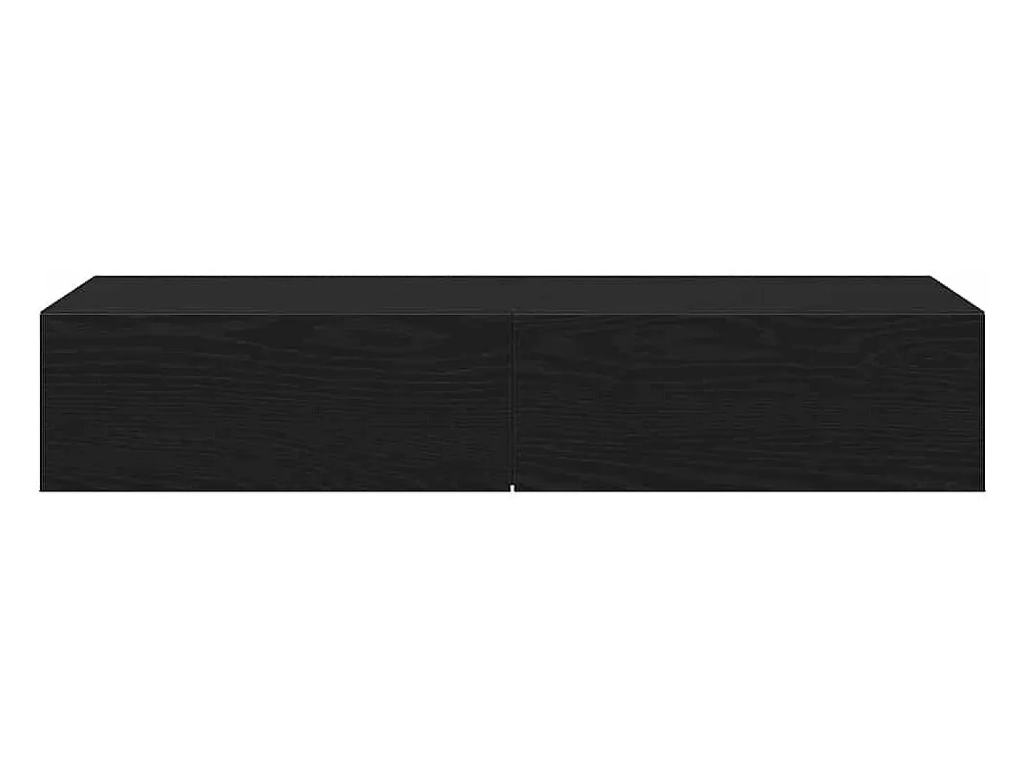 Estante de pared con cajones negro 100x36x19 cm madera de ingeniería