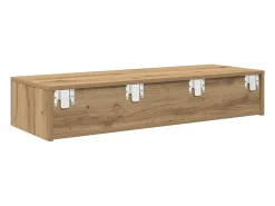 Estante de pared con cajones, roble artesanal, madera de ingeniería.