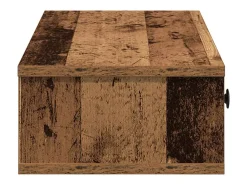 Estante de pared con cajones de madera vieja de ingeniería de madera