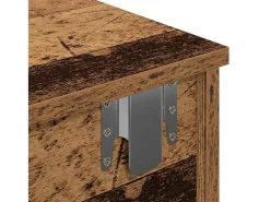Estante de pared con cajones de madera vieja de ingeniería de madera