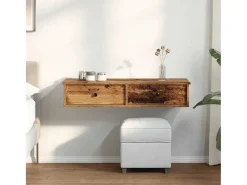 Estante de pared con cajones de madera vieja de ingeniería de madera