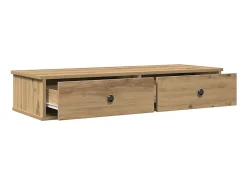 Estante de pared con cajones, roble artesanal, madera de ingeniería.