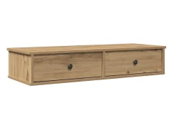 Estante de pared con cajones, roble artesanal, madera de ingeniería.