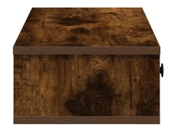 Estante de pared con cajones de madera de ingeniería de roble ahumado
