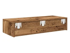 Estante de pared con cajones de madera vieja de ingeniería de madera