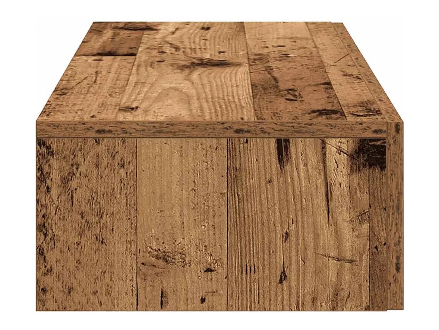 Estante de pared con cajones de madera vieja de ingeniería de madera