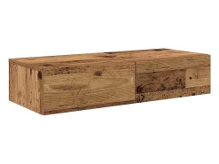 Estante de pared con cajones de madera vieja de ingeniería de madera