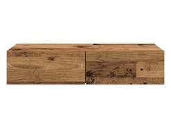 Estante de pared con cajones de madera vieja de ingeniería de madera