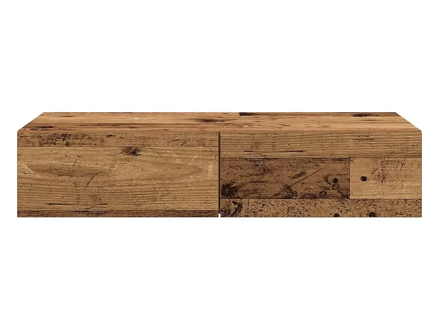 Estante de pared con cajones de madera vieja de ingeniería de madera
