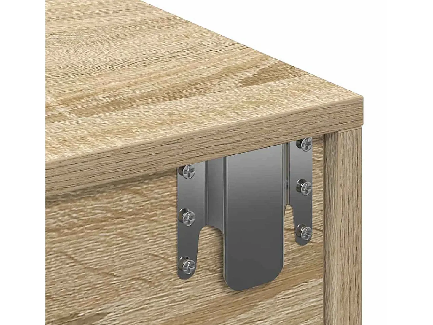 Estante de pared con cajones de madera de ingeniería de roble sonoma
