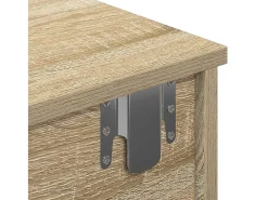 Estante de pared con cajones de madera de ingeniería de roble sonoma