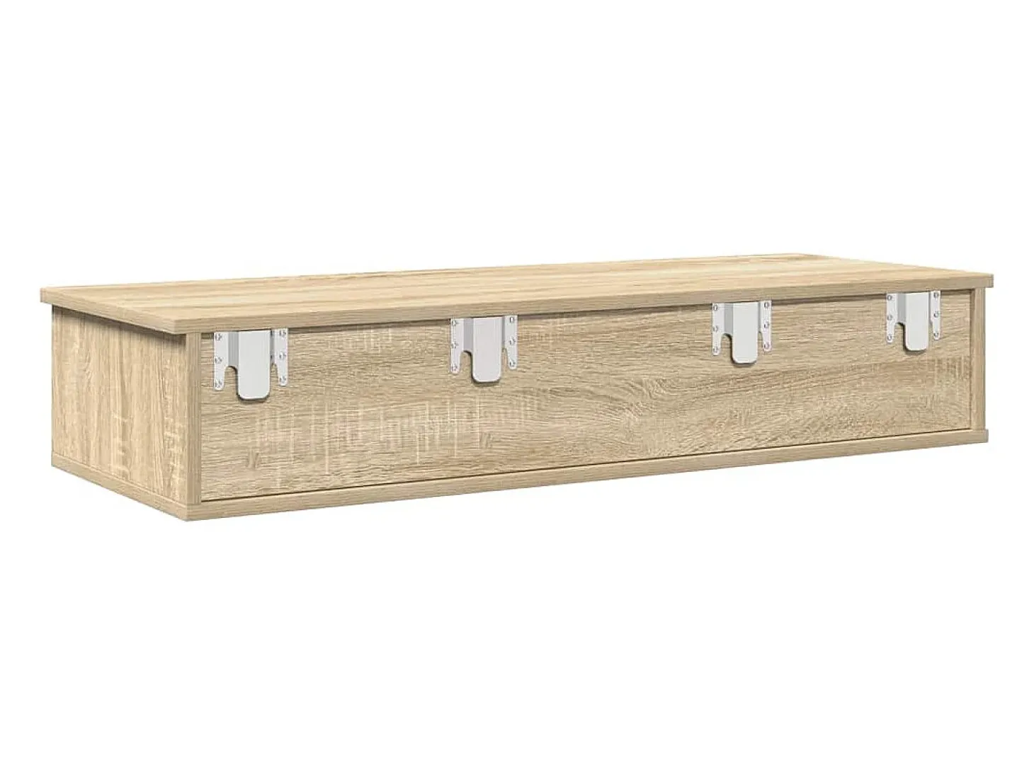 Estante de pared con cajones de madera de ingeniería de roble sonoma