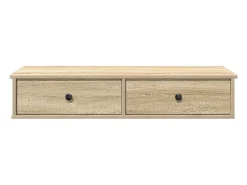Estante de pared con cajones de madera de ingeniería de roble sonoma