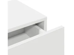 Estante de pared con cajones blanco 80x33x17 cm madera de ingeniería