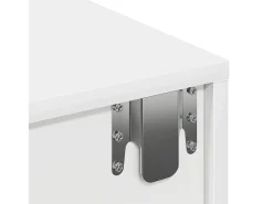 Estante de pared con cajones blanco 80x33x17 cm madera de ingeniería