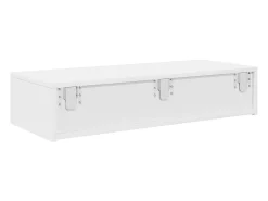 Estante de pared con cajones blanco 80x33x17 cm madera de ingeniería