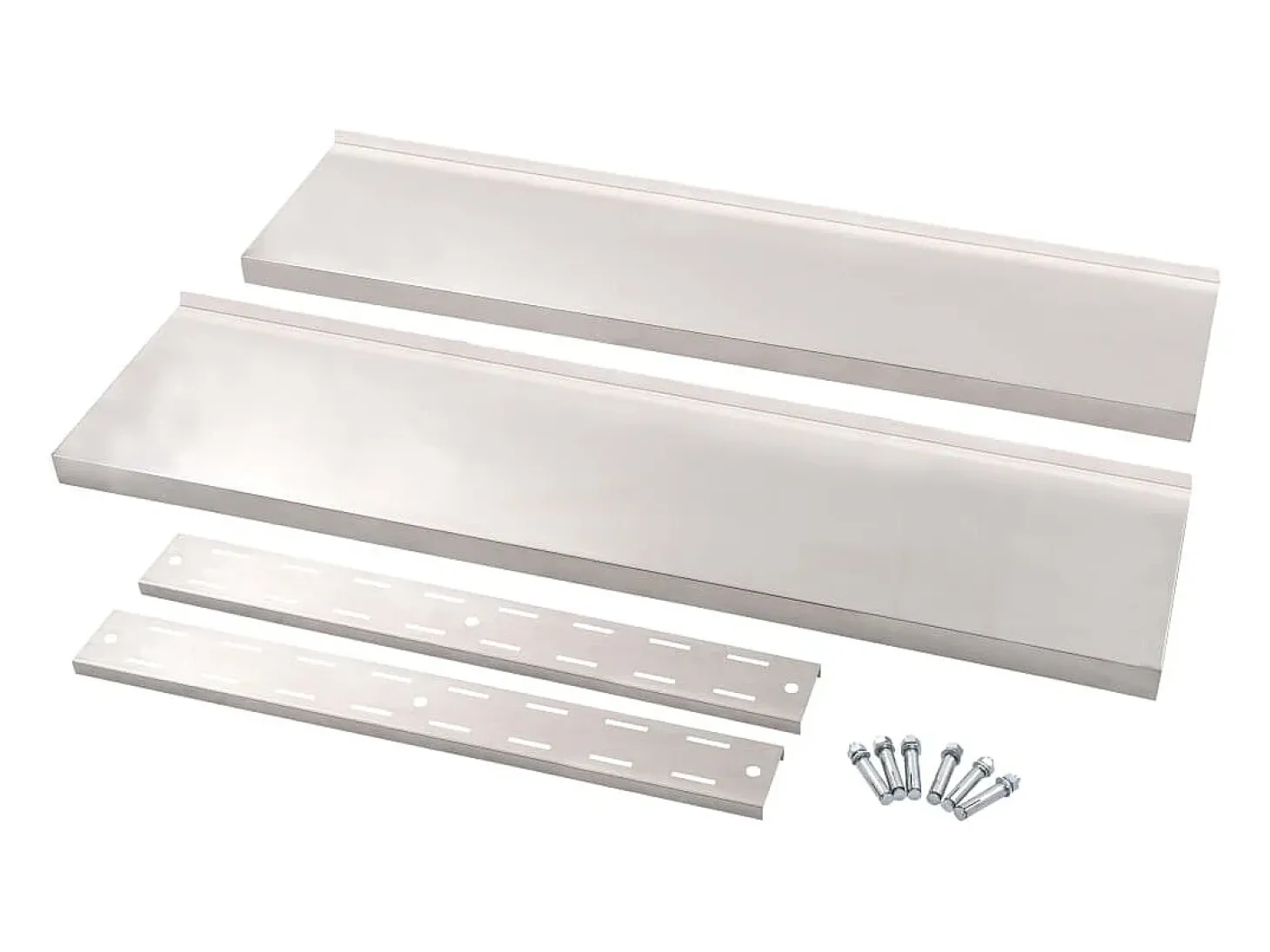 Estante de pared de 2 niveles Acero inoxidable 120x30 cm