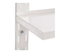 Estante de pared de 2 niveles Acero inoxidable 120x30 cm
