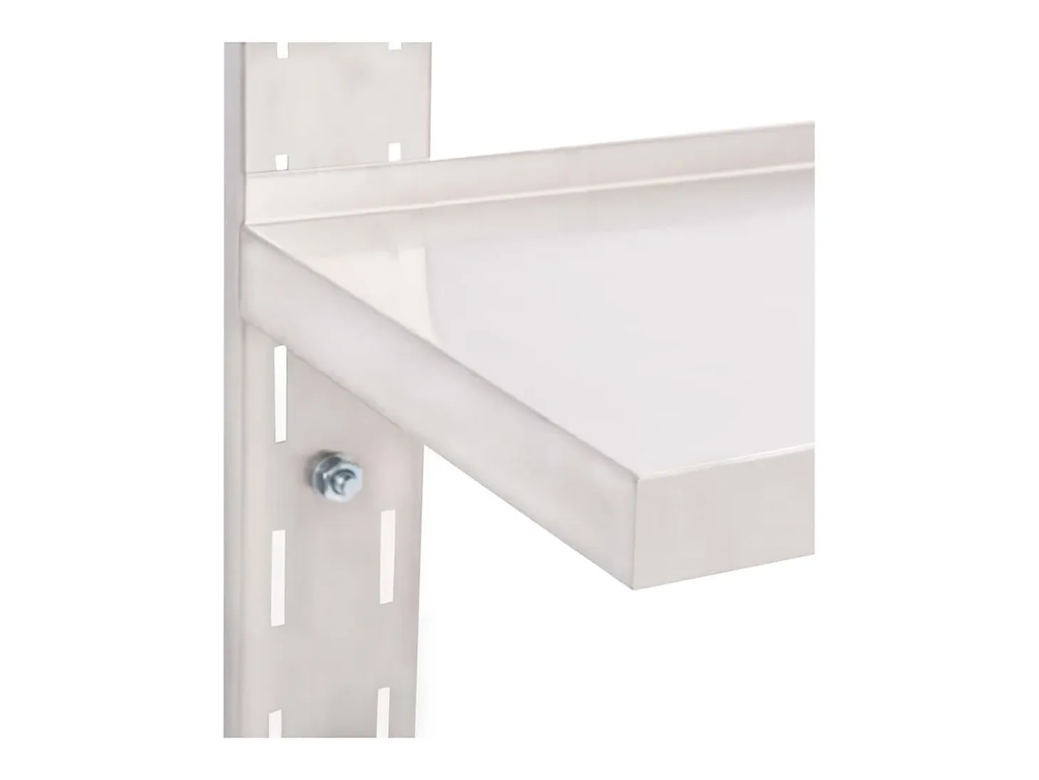 Estante de pared de 2 niveles Acero inoxidable 120x30 cm